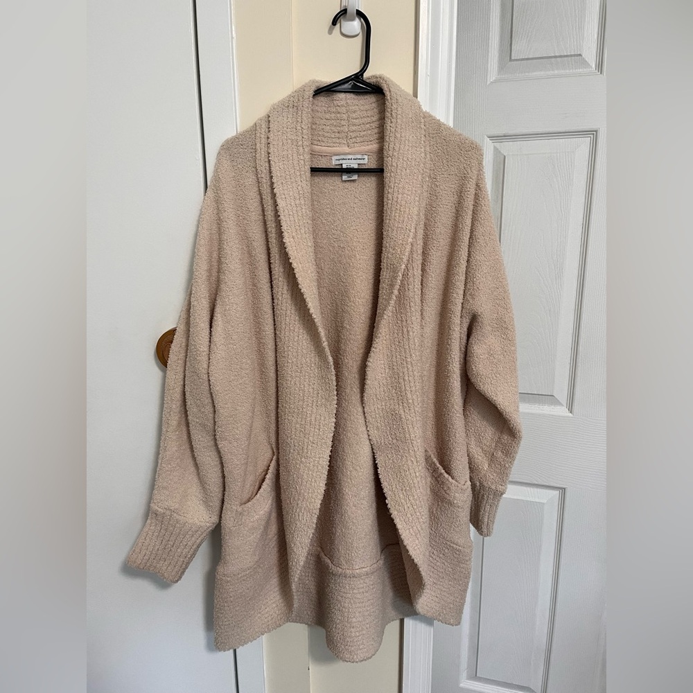 cupcakes & cashmere Soft Beige Cardigan